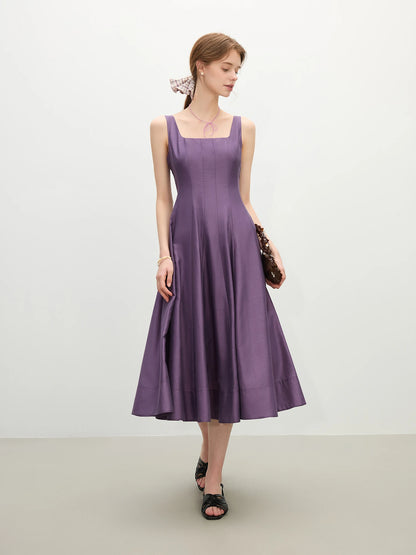 FSLE Three-dimensional Cutting High Waist Sleeveless Dress for Women 2025 Summer New Arrival Slimming Strappy Dress 25FS12099