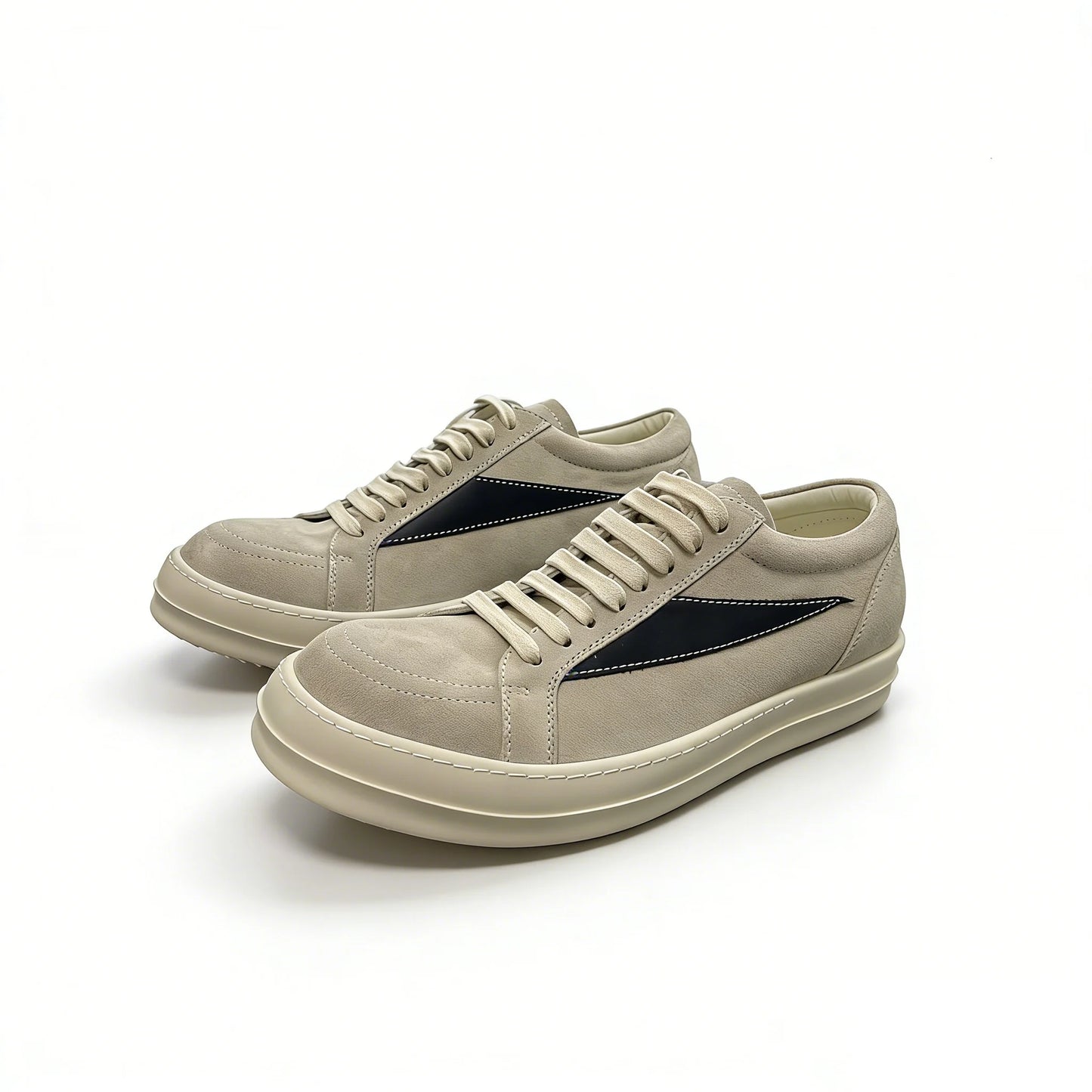 Men Casual Shoes Women Lace Up Leather Luxury Trainers Platform High Street Vintage Trendy Designer White Sneakers