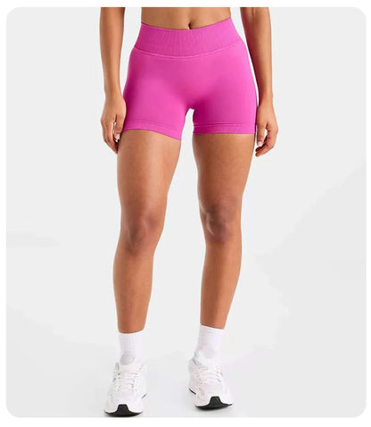 New High Stretchy Yoga Shorts Women Seamless Slimshorts Quick-dry Skinny Butt Liftting Fitness Running Solid Sports Leggings