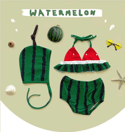 6184 Baby Swimsuit 2025 Summer Hot Sale Infant Swimming Clothes Cute Watermelon-shaped Swimsuit Set