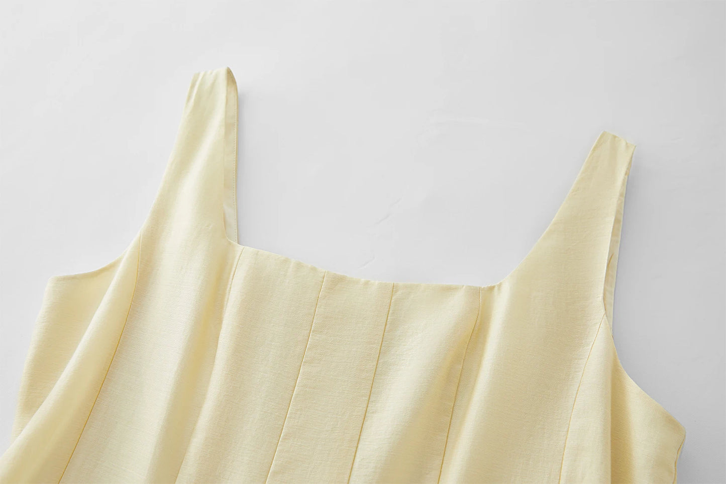 FSLE Three-dimensional Cutting High Waist Sleeveless Dress for Women 2025 Summer New Arrival Slimming Strappy Dress 25FS12099