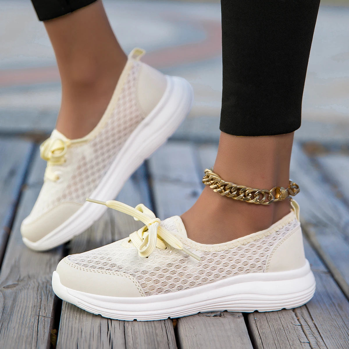 YRZL Woman Sneakers Slip on Casual Shoes Breathable Mesh Breathable Comfortable Soft Classic Driving Loafers Shoes for Ladies