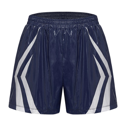 Men Swimsuit Stripes Seam Swim Shorts Waterpoof Swimming Trunks Shorts Quick-dry Sports Cycling Short Beach Swimming Bathingsuit