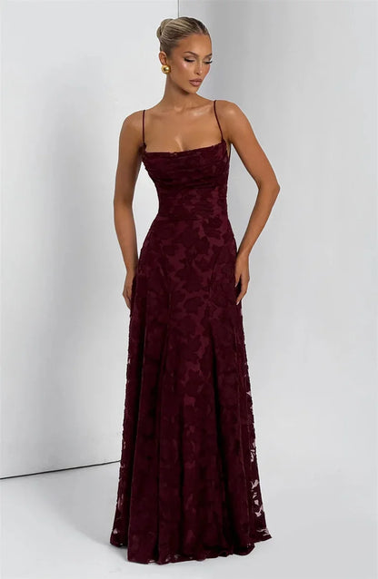 Spaghetti Strap Backless Sexy Maxi Dress Women Gown Fashion Off-shoulder Sleeveless Lace-up Evening Club Party Dress