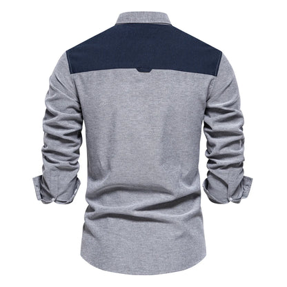 AIOPESON 2023 New Autumn Cotton Men's Oxford Shirt Long Sleeve Button Down Social Business Casual Shirts for Men