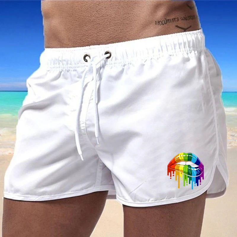 Summer Men's Swimwear Shorts Beachwear Sexy Swim Trunks Men Swimsuit Low Waist Breathable Beach Surfing
