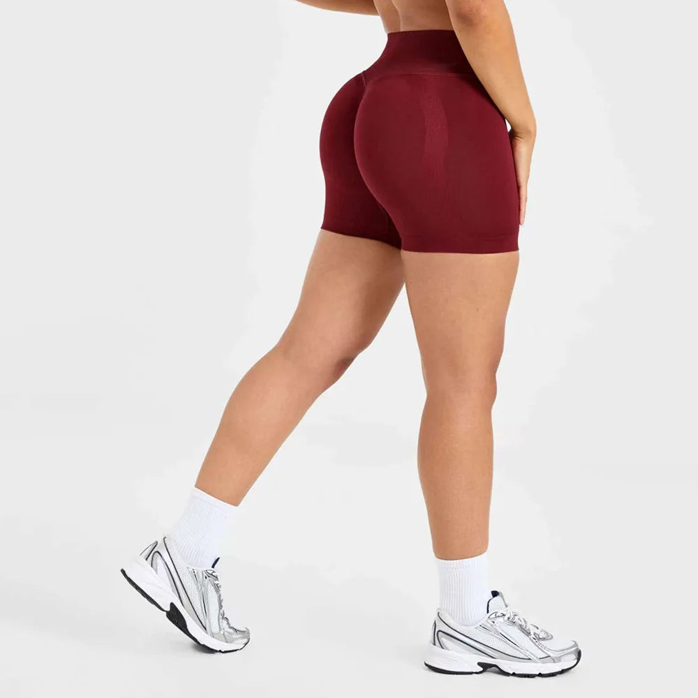 New High Stretchy Yoga Shorts Women Seamless Slimshorts Quick-dry Skinny Butt Liftting Fitness Running Solid Sports Leggings