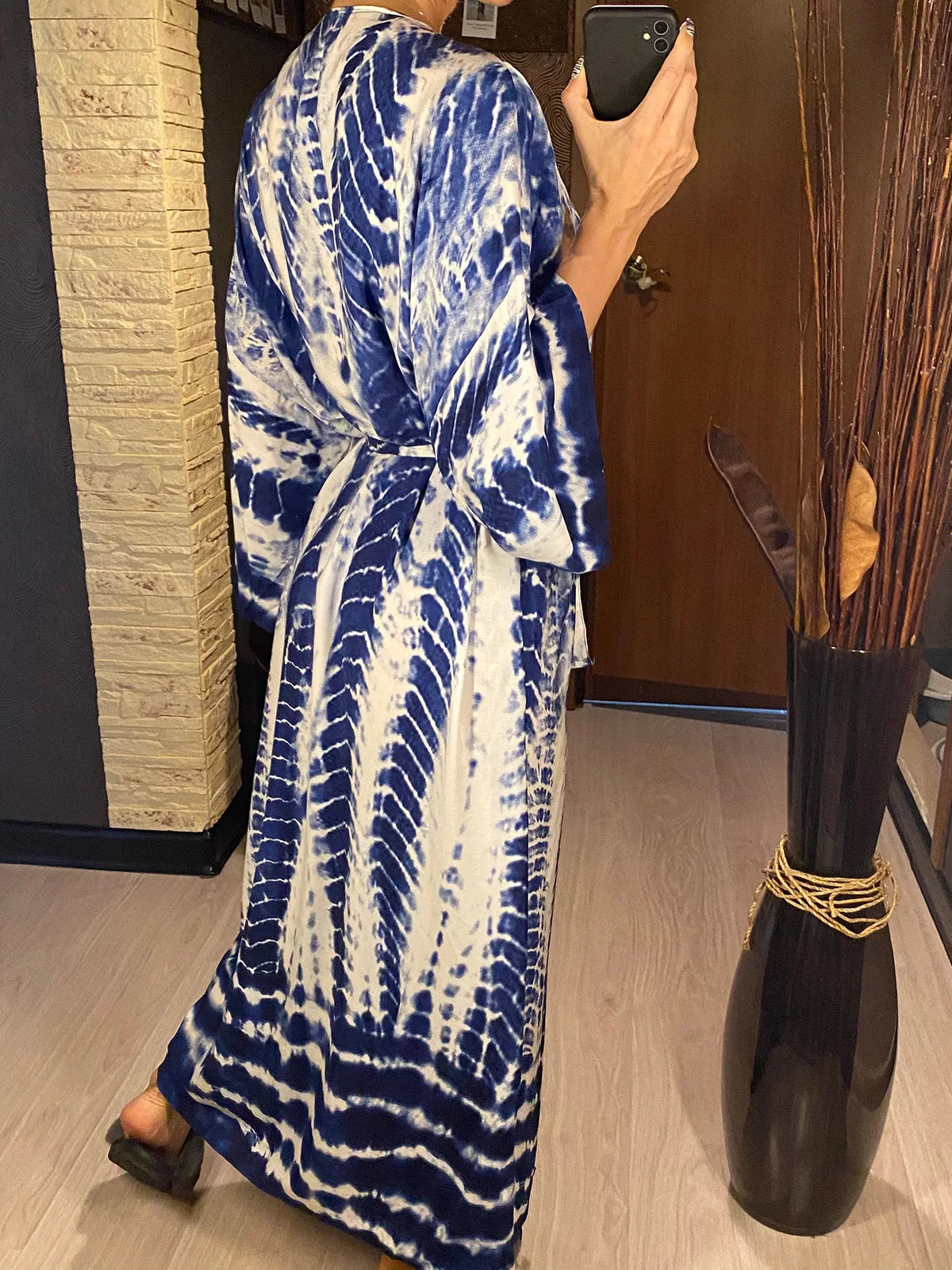 New 11 Colors Printed Long Sleeve With Belt Tunic Beach Cover Up Cover-ups Beach Dress Beach Wear Beachwear Female Women V4521