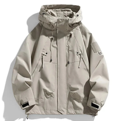 Spring Autumn Men's Jacket Casual Hooded Windproof Outwear Camping Hiking Climbing Outdoor Jackets Male Trendy Streetwear