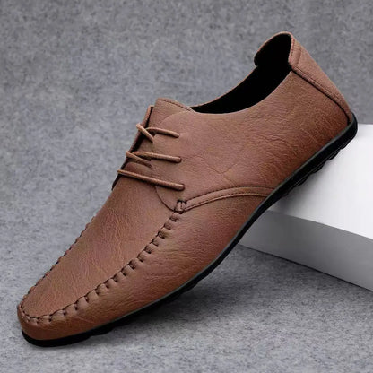 Leather Men Shoes Fashion Formal Mens Shoes Moccasins Italian Breathable Male Driving Shoes Black Plus Size Zapatos Para Hombres