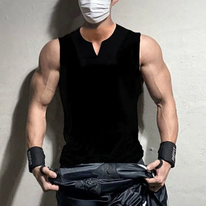 New Mens Gym Tank Tops Sleeveless Lightweight  Basic T-Shirt Oversized T Shirt