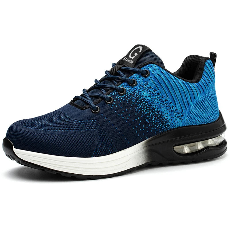 Safety Shoes Men Women Work Safety Boots Steel Toe Shoe Puncture Proof Air Cushion Work Sneakers Light Fashion Work Shoes Unisex