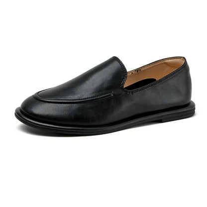 DIMANYU Women's Loafers Spring 2026 New Genuine Leather Women's Flat Shoes Soft Soles Slip-on Large Size Loafers Ladies