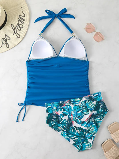 Circyy Sexy Bikini Set Women Swimsuit Two-Piece Shirring Halter Lace Up Swimsuits Swimwear Summer New Fashion Bathing Beachwear