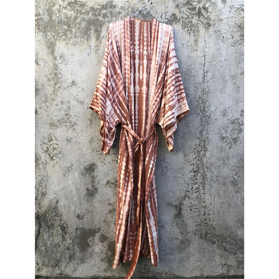 New 11 Colors Printed Long Sleeve With Belt Tunic Beach Cover Up Cover-ups Beach Dress Beach Wear Beachwear Female Women V4521