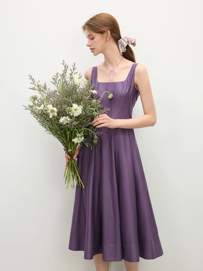 FSLE Three-dimensional Cutting High Waist Sleeveless Dress for Women 2025 Summer New Arrival Slimming Strappy Dress 25FS12099
