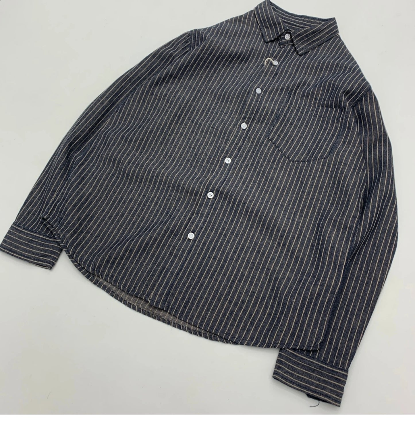 55% Linen 45% Cotton Vintage Striped Shirts for Men American Casual Retro Loose Blouses 2024 Spring Autumn Long Sleeve Male Tops