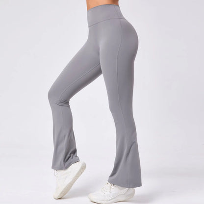 High Waist Sporty Flare Leggings Trousers Women Trends Scrunch Bum Leggings for Fitness Yoga Pants Gym Tights Push Up Red Black