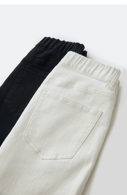 Amii 2025 Autumn Casual Slim Women Jeans Pants Elastic Waisted Cotton Jeans Tapered Fashion High Quality DenimTrousers 12541126