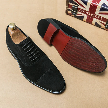 New Red Bottom Designer Formal Luxury Wedding Business Office Brogue Dress Mens Casual Suede Leather Black Shoes for Men Loafers