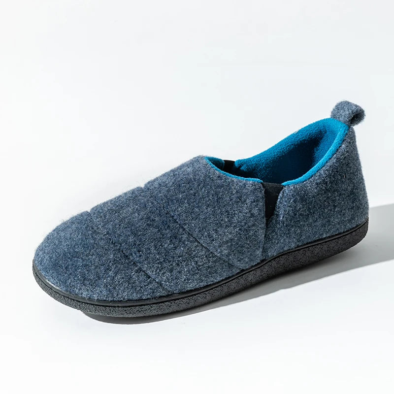 Smile PoP Winter Fuzzy Men Shoes Outdoor Warm Antiskid House Shoes Classic Unisex Fur Men Shoes Indoor Soft Plush Shoes For Men