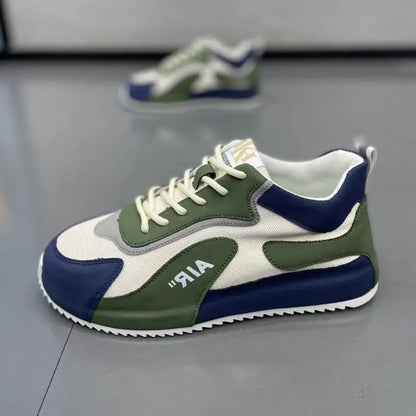 Chunky Sneakers Men Cover Bottom Board Shoes Fashion Casual Microfiber Leather Upper Increased Internal Platform Running Shoes