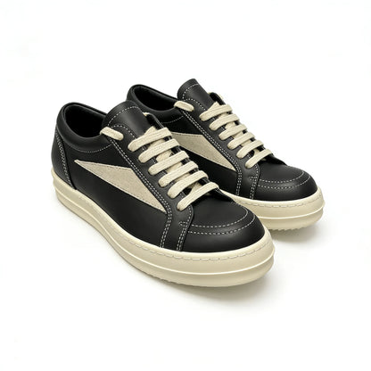 Men Casual Shoes Women Lace Up Leather Luxury Trainers Platform High Street Vintage Trendy Designer White Sneakers