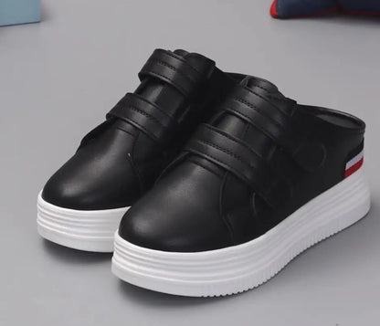 Summer White Korean Version of The Thick-soled Women's Vulcanized Shoes Fashion Mesh Breathable Non-slip Baotou Slippers 34-40
