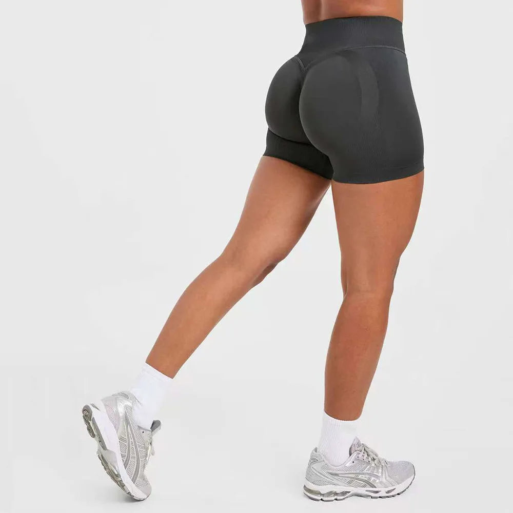 New High Stretchy Yoga Shorts Women Seamless Slimshorts Quick-dry Skinny Butt Liftting Fitness Running Solid Sports Leggings