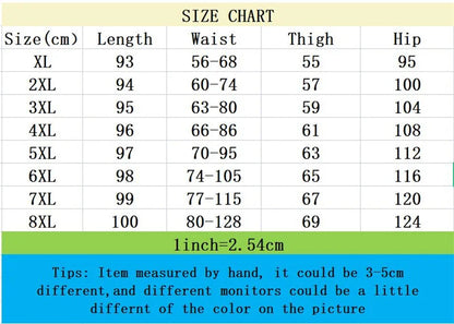 8XL 9XL Middle-aged Women Trousers New Print Elasti High Waist Casual Pants Spring and Autumn Straight Pants Oversize Grandma Pa