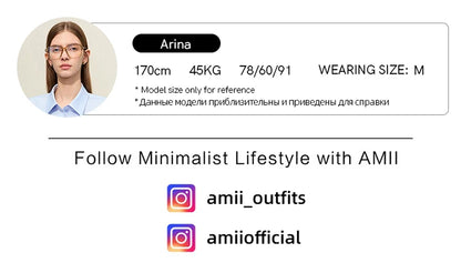 Amii 2025 Autumn Casual Slim Women Jeans Pants Elastic Waisted Cotton Jeans Tapered Fashion High Quality DenimTrousers 12541126