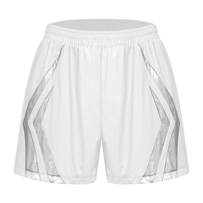 Men Swimsuit Stripes Seam Swim Shorts Waterpoof Swimming Trunks Shorts Quick-dry Sports Cycling Short Beach Swimming Bathingsuit