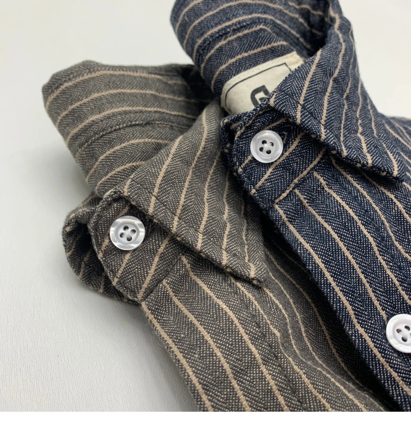 55% Linen 45% Cotton Vintage Striped Shirts for Men American Casual Retro Loose Blouses 2024 Spring Autumn Long Sleeve Male Tops