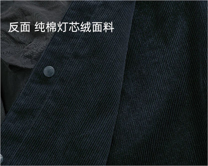 Reversible A+B fabric outdoor functional cargo jacket men's loose pocket lapel retro American casual jacket