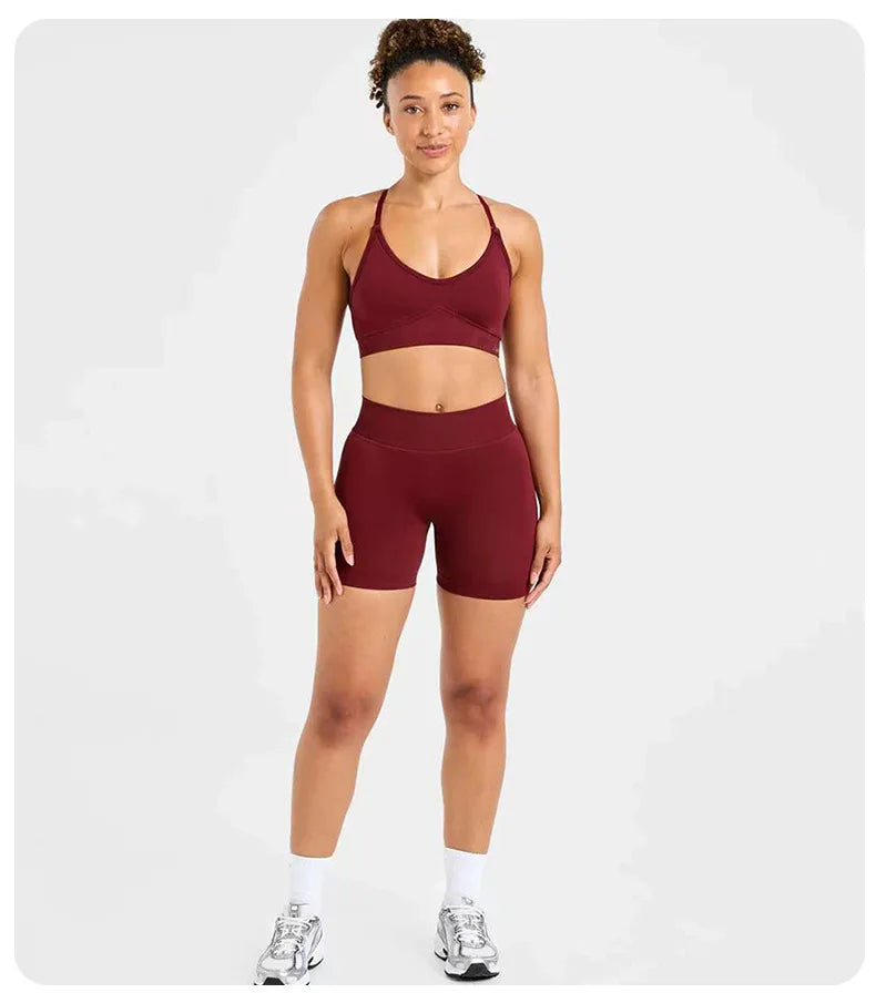New High Stretchy Yoga Shorts Women Seamless Slimshorts Quick-dry Skinny Butt Liftting Fitness Running Solid Sports Leggings