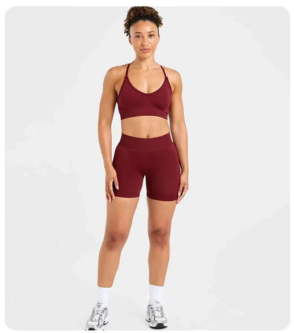 New High Stretchy Yoga Shorts Women Seamless Slimshorts Quick-dry Skinny Butt Liftting Fitness Running Solid Sports Leggings