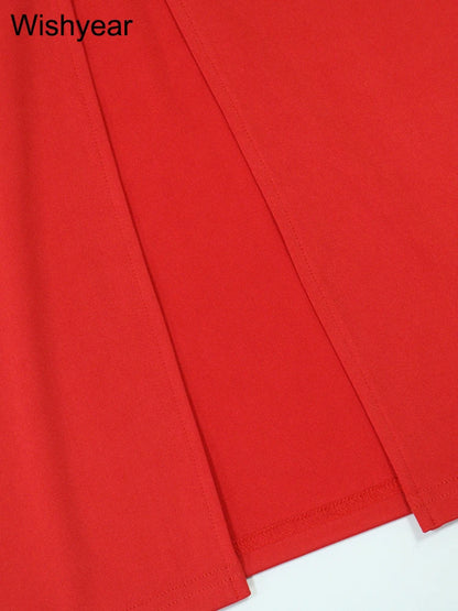 New Autumn Halter Sleeveless Backless Cutout Red 3D Flower Long Maxi Dress for Women Elegant Sexy Evening Birthday Party Vestido