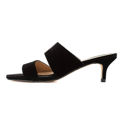 2026 New Women Sandals Casual Fashion 5cm Sexy Thin High Heels Open Toe Summer Slip on Sandal Nude Red Wedding Shoes Plus Size
