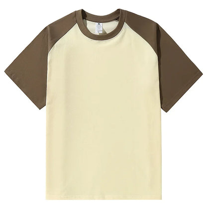 Brand New 220g Men's T-shirts Heavy-Duty Pure Cotton Shoulder-Plugged Short-Sleeved Men T Shirt Color Bottoming Man Tee Shirt