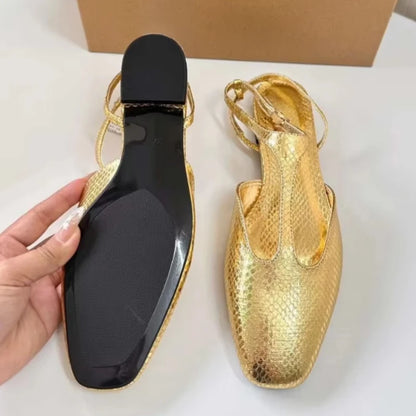 Women's Mary Jane Shoes Butterfly Bow Decoration Square Head Outside Dance Female Ballet Flats Designer 2026 Summer Footwear