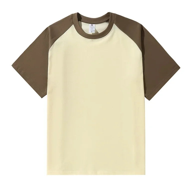 Brand New 220g Men's T-shirts Heavy-Duty Pure Cotton Shoulder-Plugged Short-Sleeved Men T Shirt Color Bottoming Man Tee Shirt