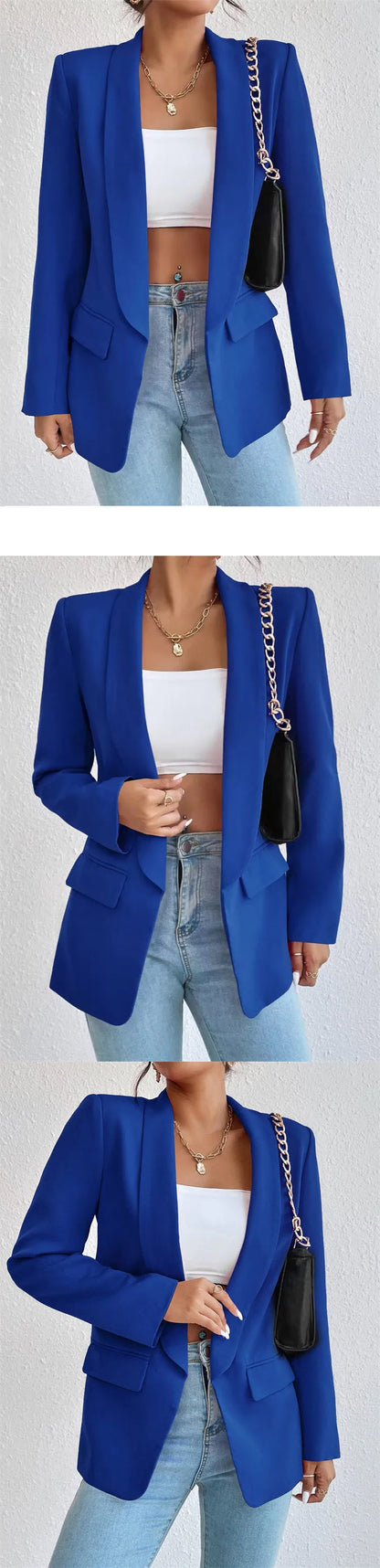 Korean Popular Pink New Outerwear Women 2024 Fashion Female Spring Jacket Casual Long Sleeve Black Blazer Coats