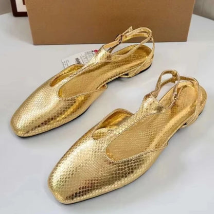 Women's Mary Jane Shoes Butterfly Bow Decoration Square Head Outside Dance Female Ballet Flats Designer 2026 Summer Footwear