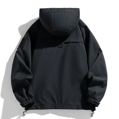 Spring Autumn Men's Jacket Casual Hooded Windproof Outwear Camping Hiking Climbing Outdoor Jackets Male Trendy Streetwear