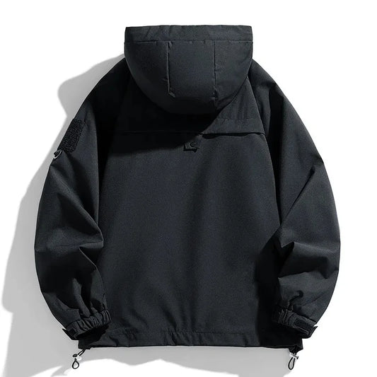 Spring Autumn Men's Jacket Casual Hooded Windproof Outwear Camping Hiking Climbing Outdoor Jackets Male Trendy Streetwear