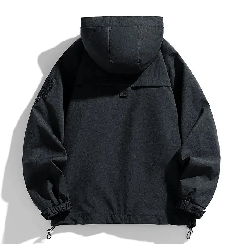 Spring Autumn Men's Jacket Casual Hooded Windproof Outwear Camping Hiking Climbing Outdoor Jackets Male Trendy Streetwear