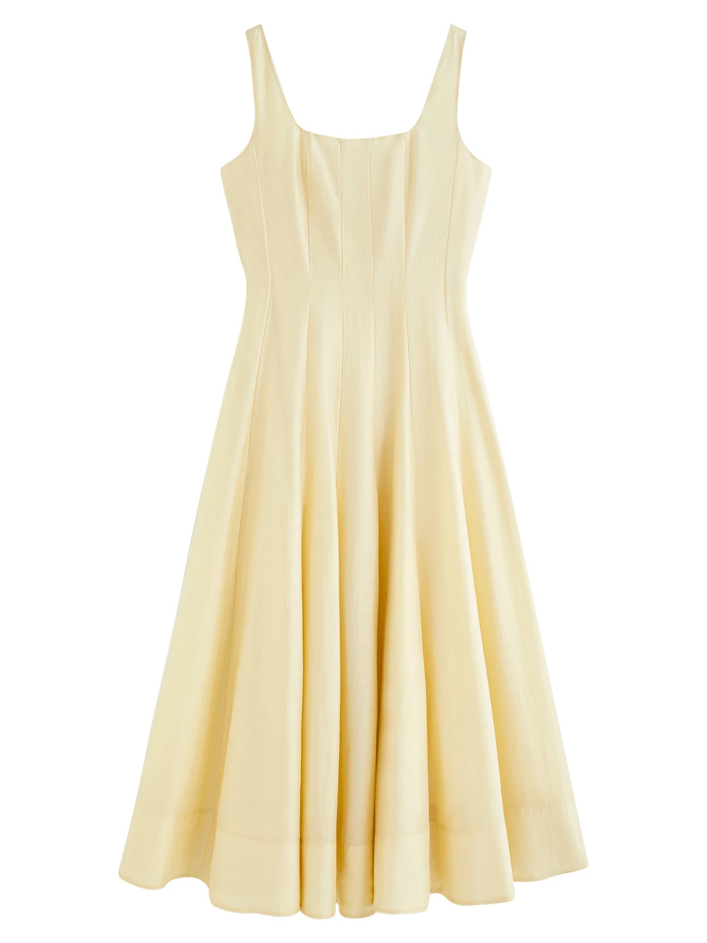 FSLE Three-dimensional Cutting High Waist Sleeveless Dress for Women 2025 Summer New Arrival Slimming Strappy Dress 25FS12099