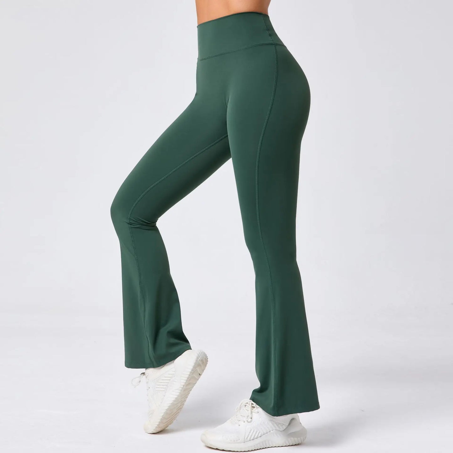 High Waist Sporty Flare Leggings Trousers Women Trends Scrunch Bum Leggings for Fitness Yoga Pants Gym Tights Push Up Red Black