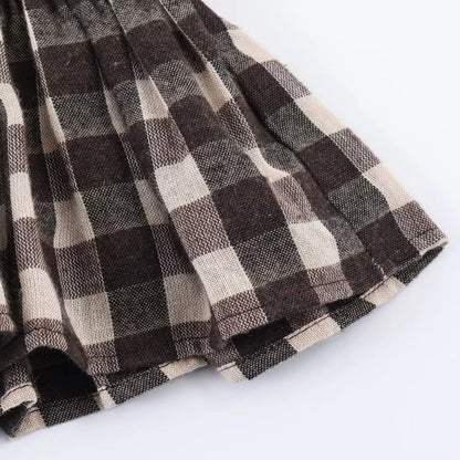KONDALA Trendy Casual Plaid Slim Shirts Women Elegant Long Sleeve Stretch Bust Tops 2026 Spring Chic Holiday Fold Pleated Shirts