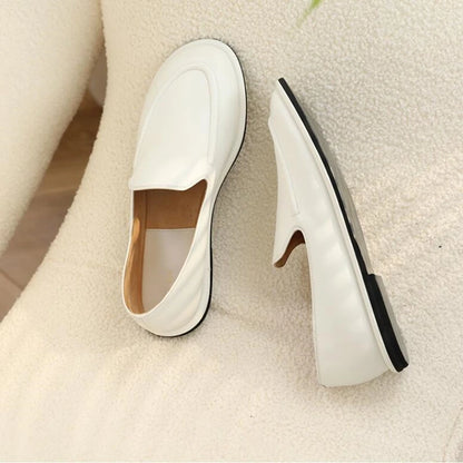 DIMANYU Women's Loafers Spring 2026 New Genuine Leather Women's Flat Shoes Soft Soles Slip-on Large Size Loafers Ladies